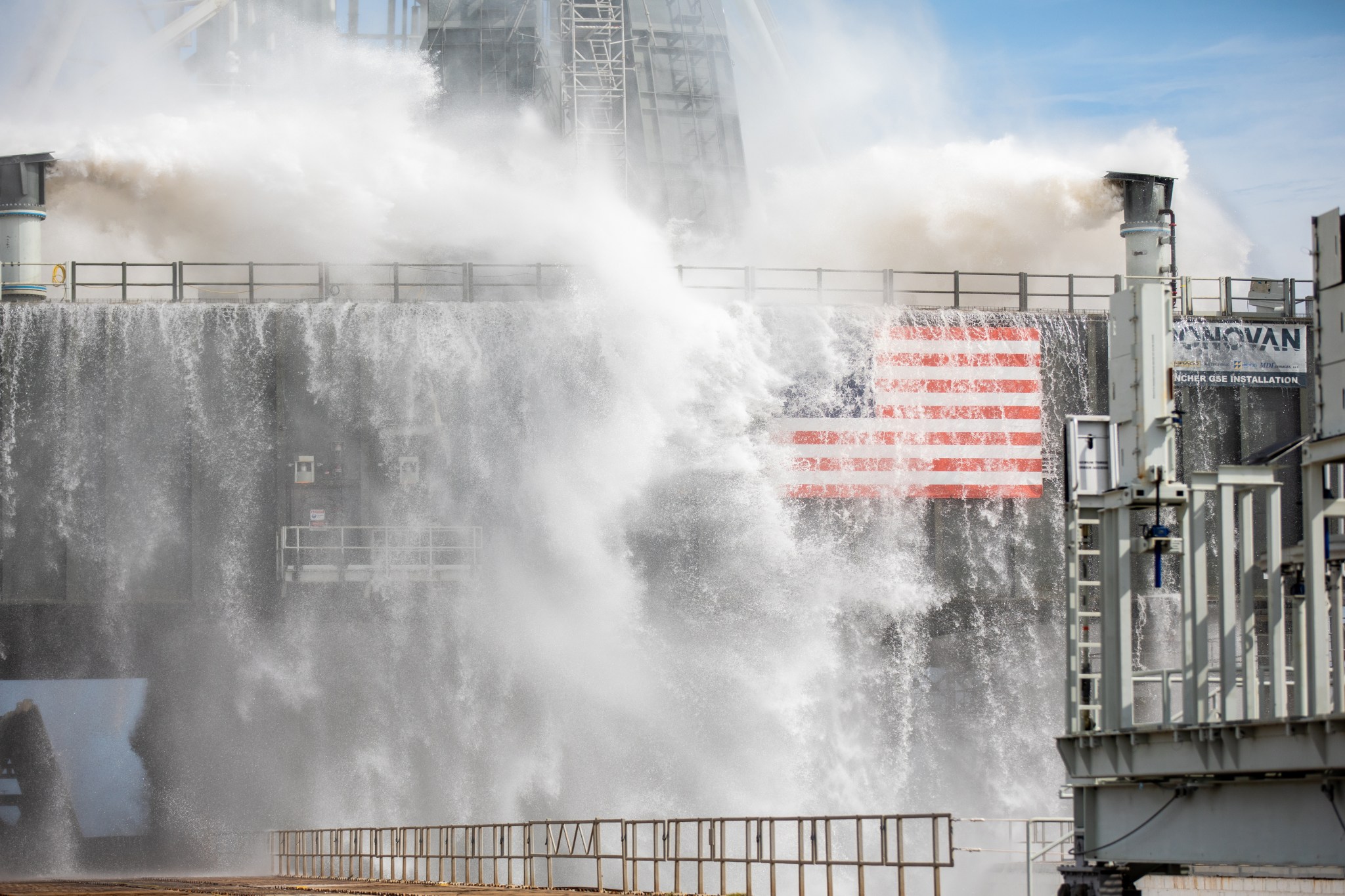 NASA eclipsed a milestone with its latest successful water flow test on the mobile launcher.
