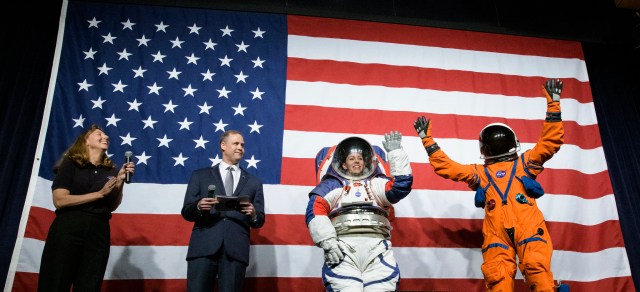 Amy Ross, NASA Administrator Jim Bridenstine, Kristine Davis and Dustin Gohmert