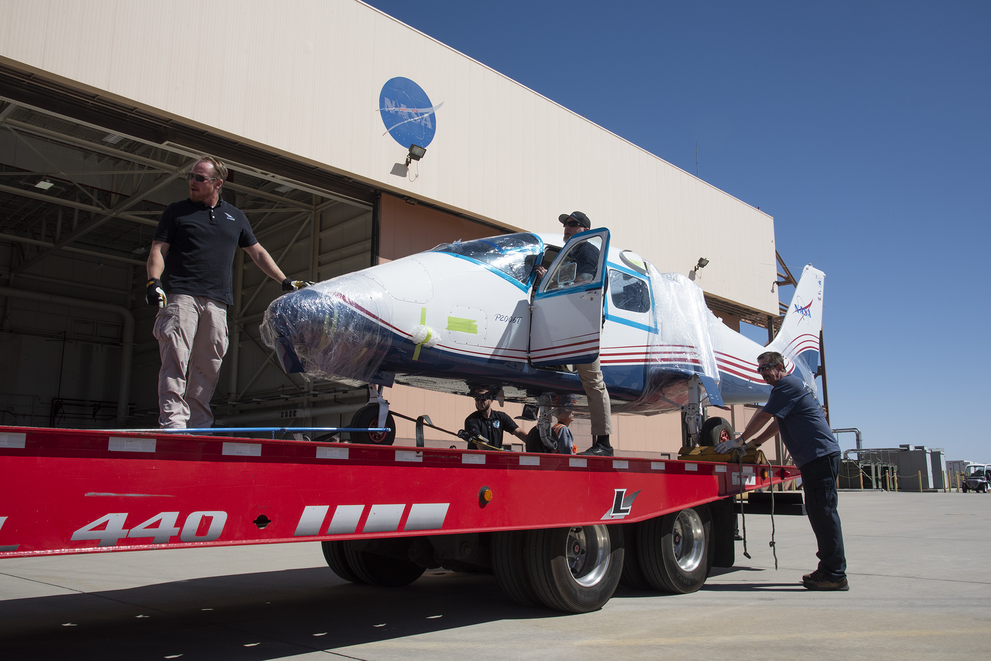 NASA?s X-57 Maxwell, the agency?s first all-electric X-plane and first crewed X-planed in two decades, is delivered to AFRC.