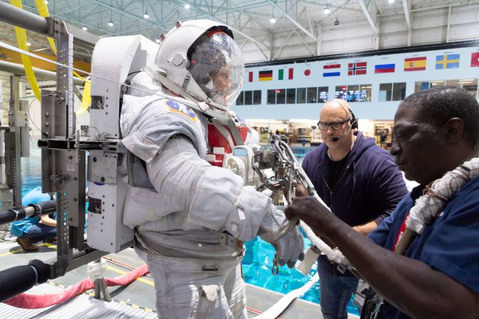 astronaut in test space suit
