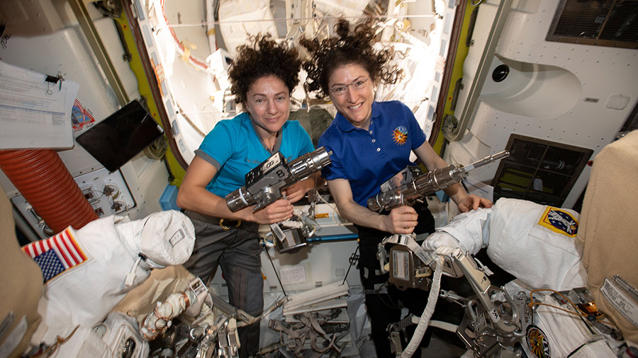 NASA astronauts Jessica Meir and Christina Koch