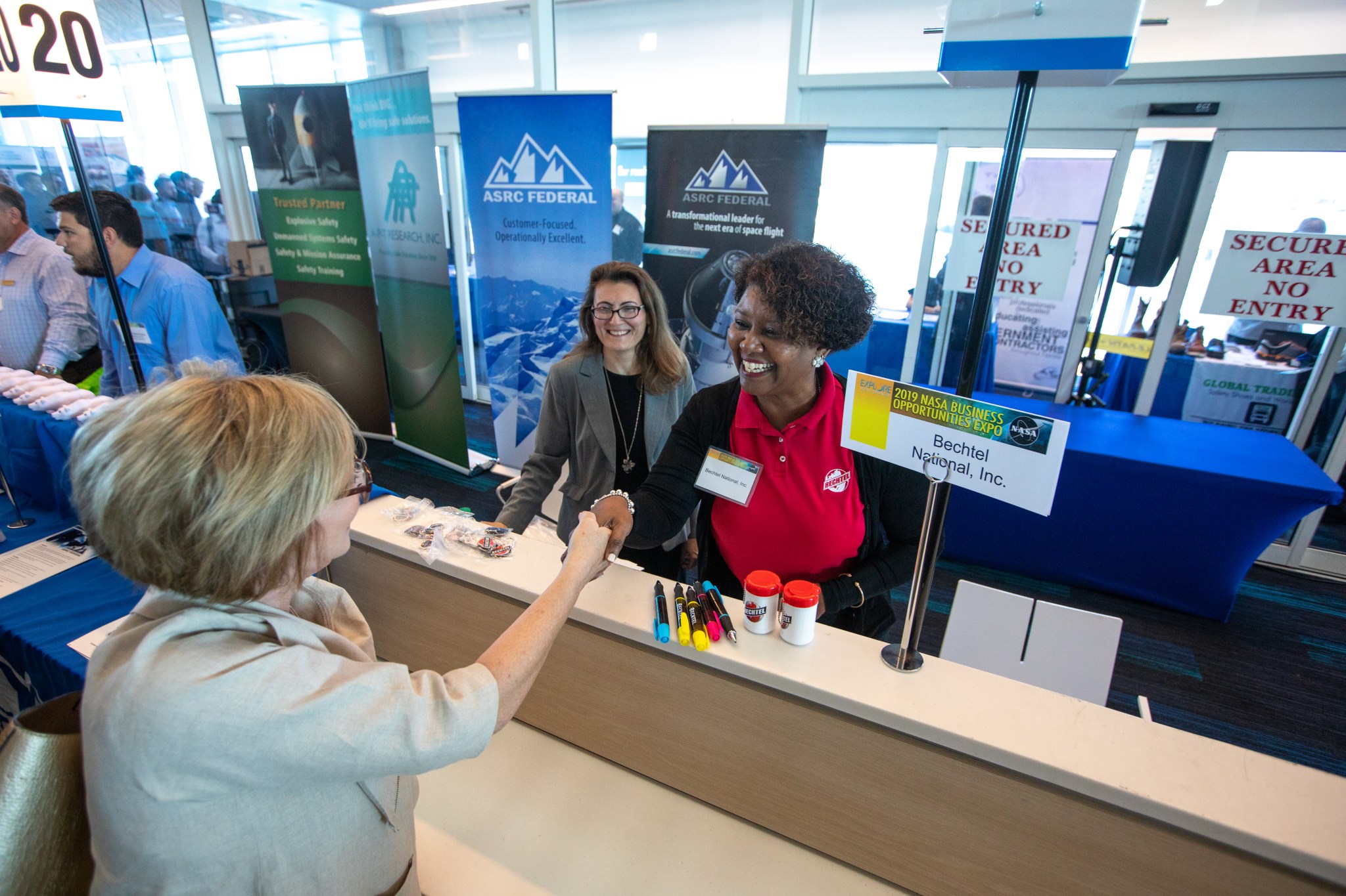 NASA Business Opportunities Expo 2019 exhibitors on Oct. 23, at Port Canaveral in Florida.