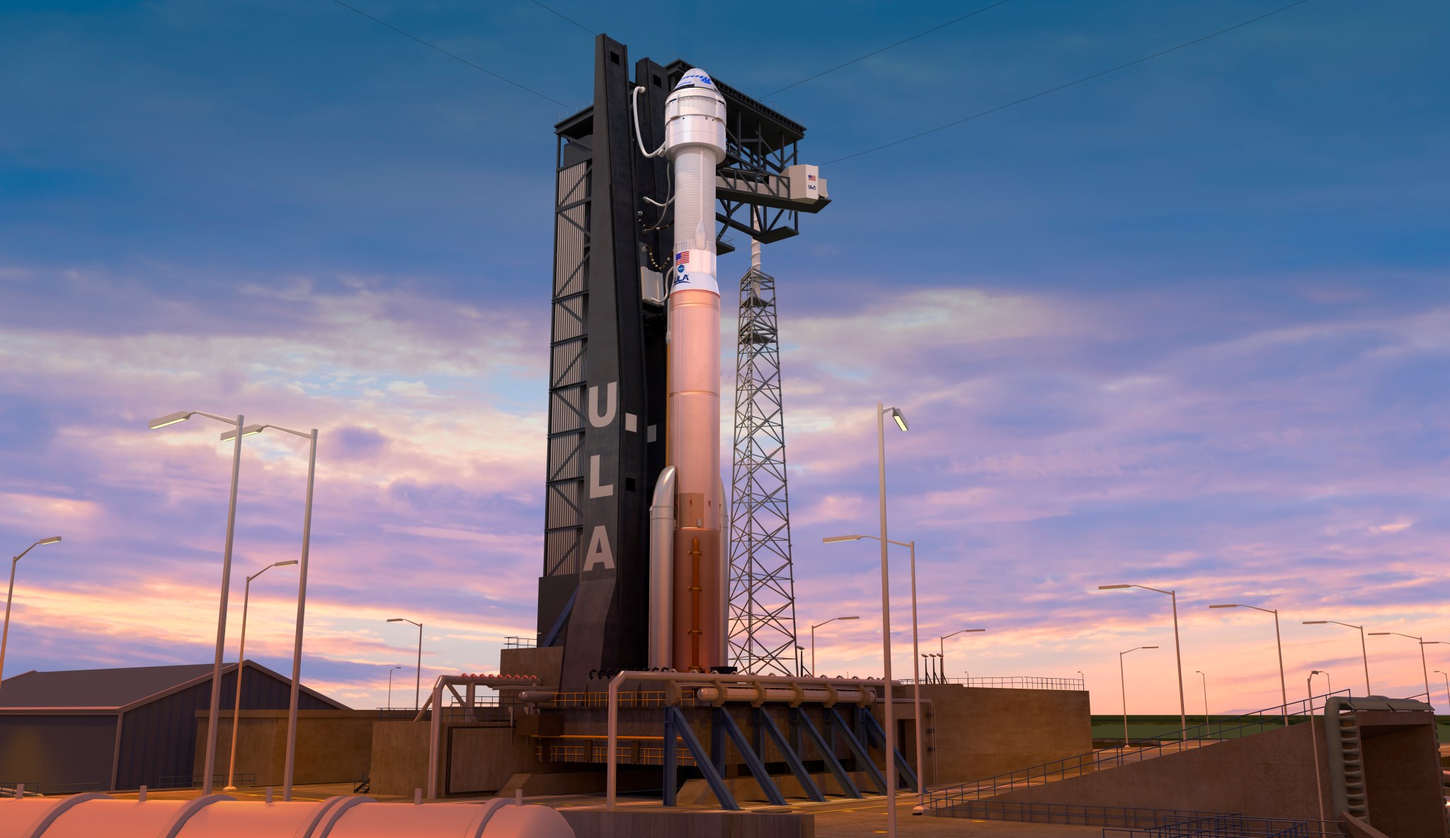 Boeing’s CST-100 Starliner spacecraft atop a United Launch Alliance Atlas V rocket