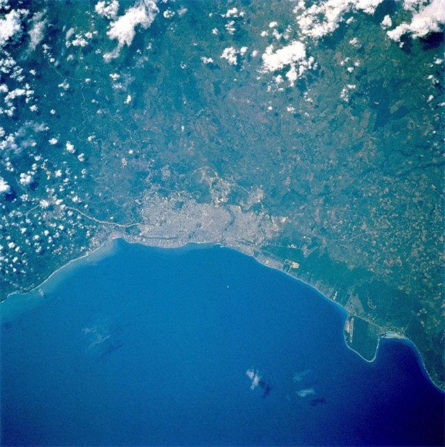 View from space of Santo Domingo, Dominican Republic