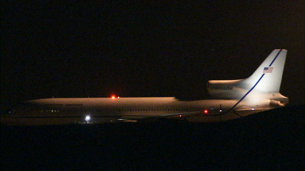 Northrop Grumman’s L-1011 aircraft, Stargazer carrying NASA's ICON.