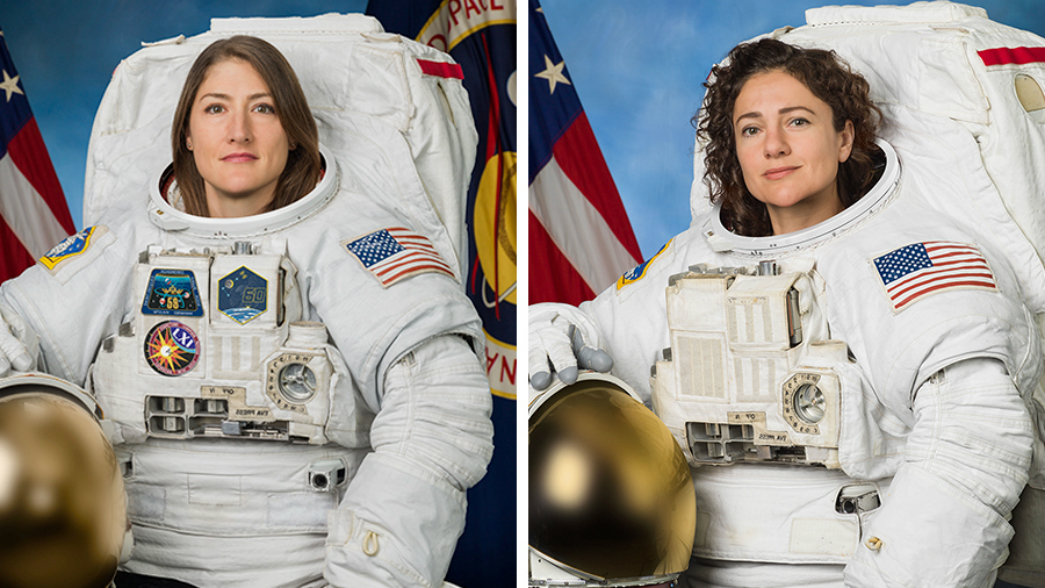 NASA astronauts Christina Koch and Jessica Meir