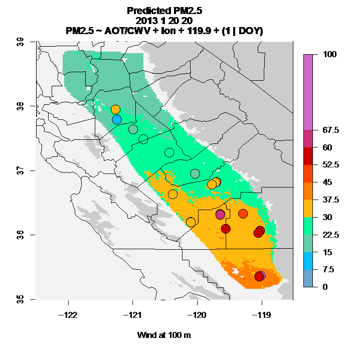 ACP D Figure 6 (panel e of a 6-panel description of the development of a high-pollution exceedance event)