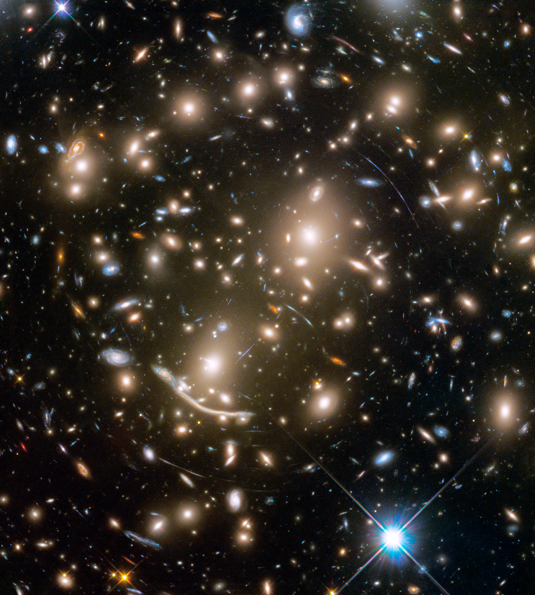 This Hubble Space Telescope mosaic shows a portion of the immense Coma galaxy cluster.
