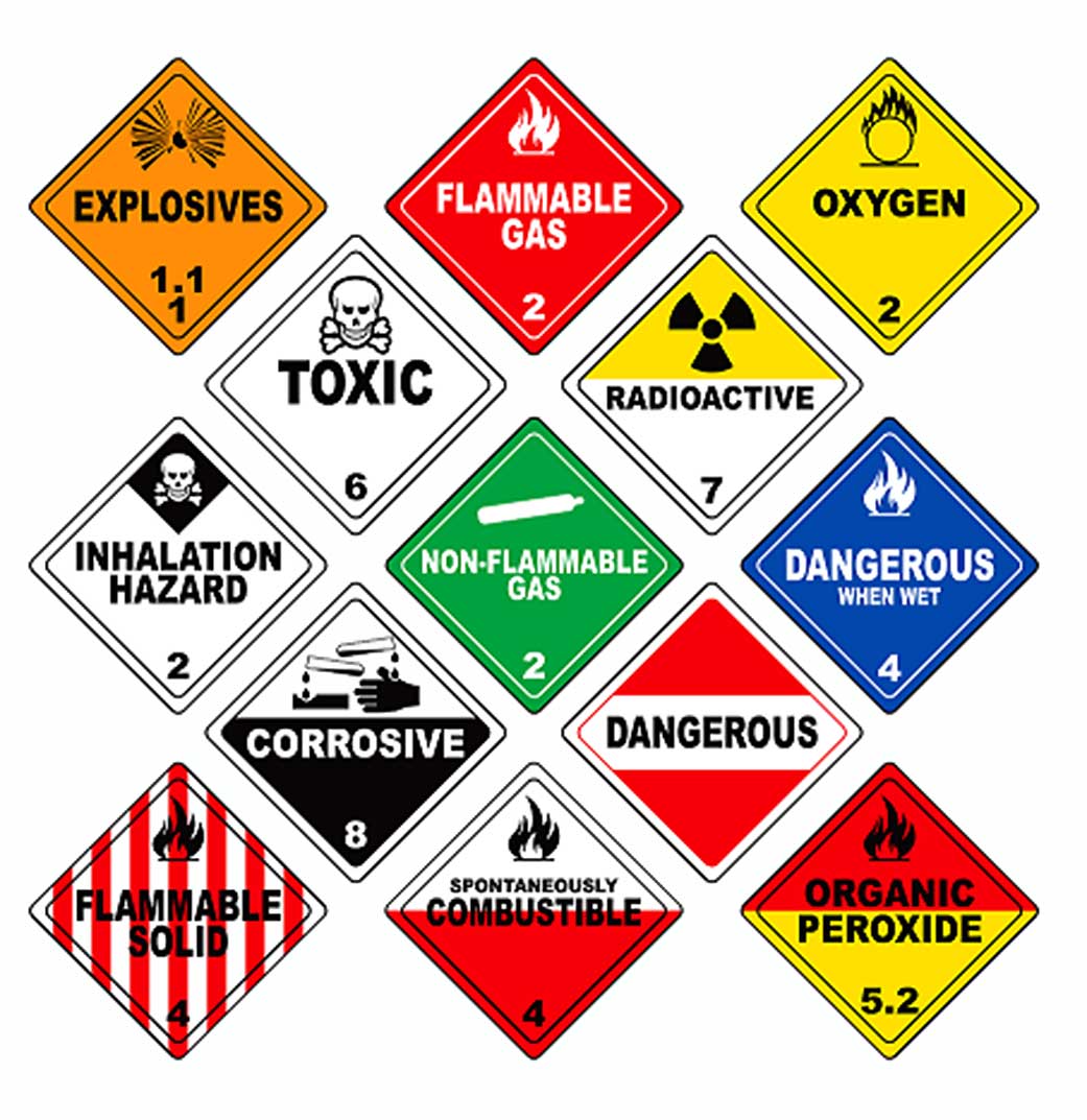 DOT HAZMAT (Dangerous Goods) have nine different Hazard Classes to which several classes are further broken down into HAZMAT Div