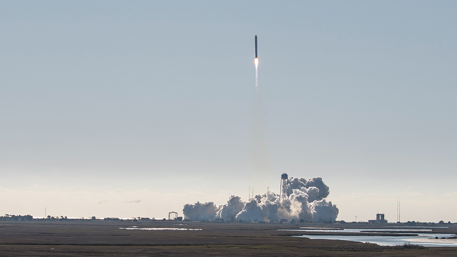 The Northrop Grumman Antares rocket, with the Cygnus resupply spacecraft