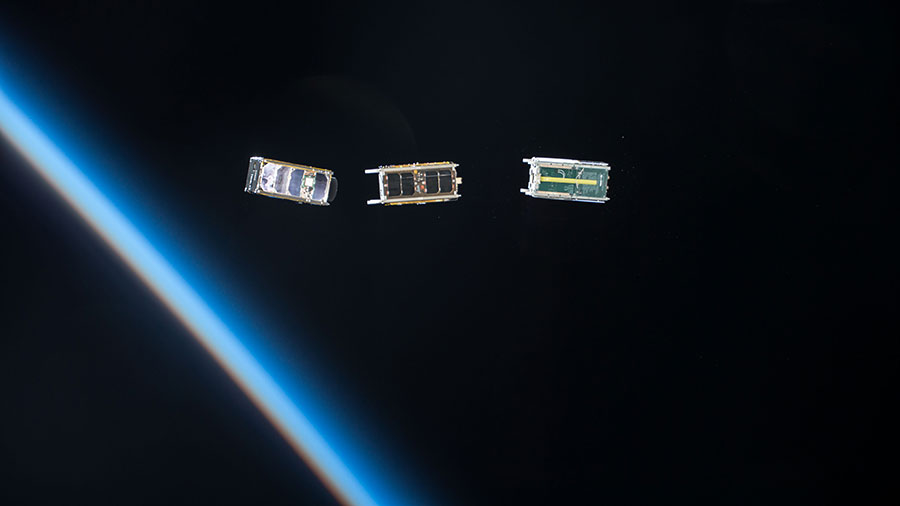 cubestas in space.