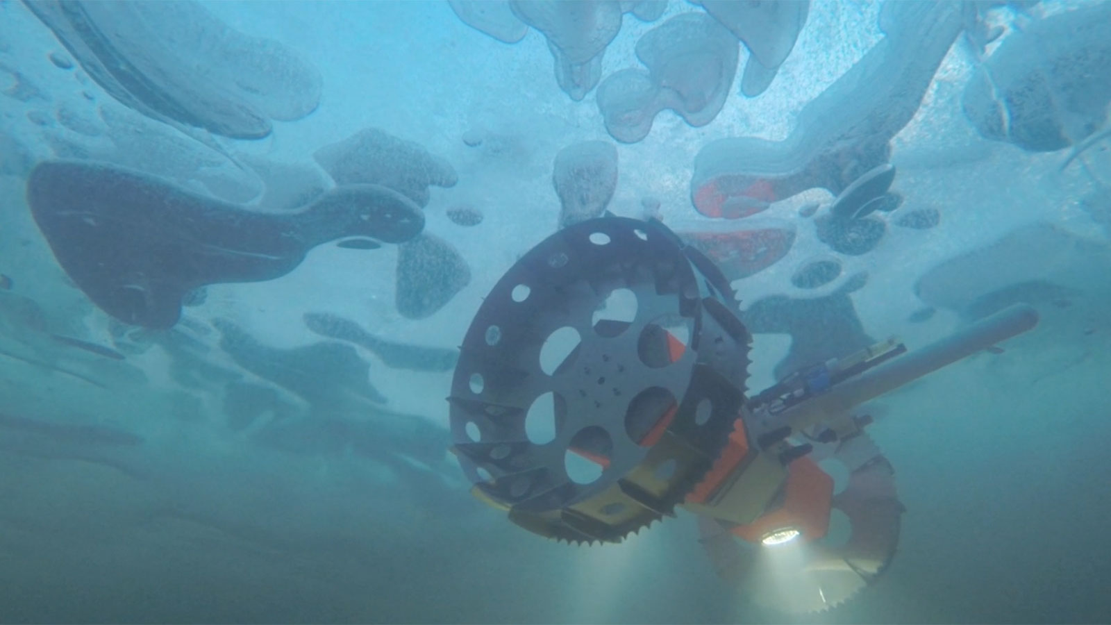 An underwater rover called BRUIE is being tested in Antarctica to look for life under the ice. 