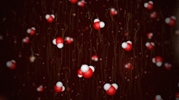 Animation of water molecules at Europa