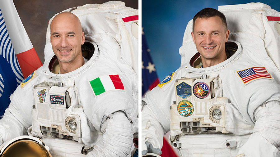 ESA (European Space Agency) Commander Luca Parmitano and NASA astronaut Andrew Morgan.