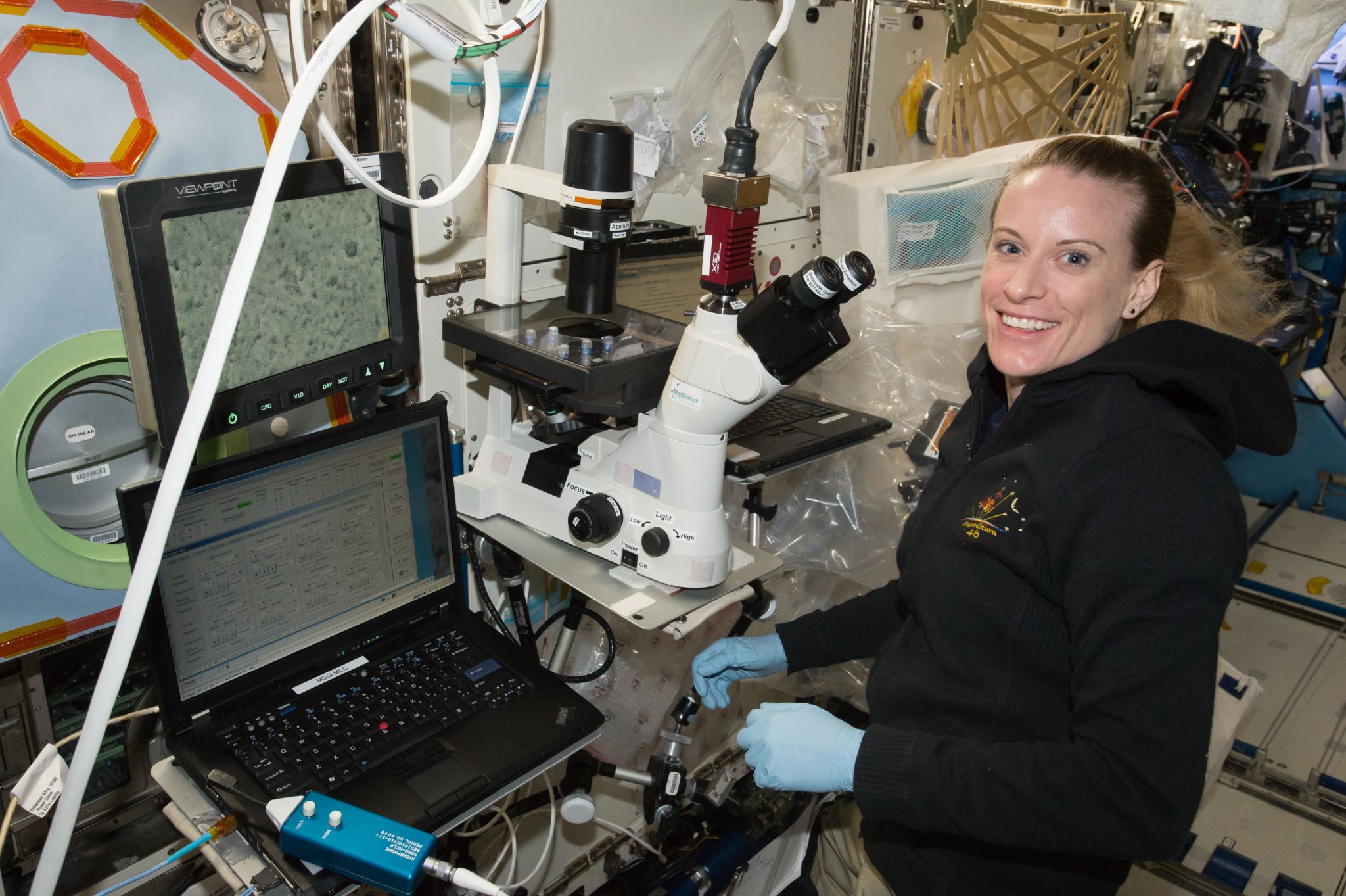 Astronaut Kate Rubins in the ISS