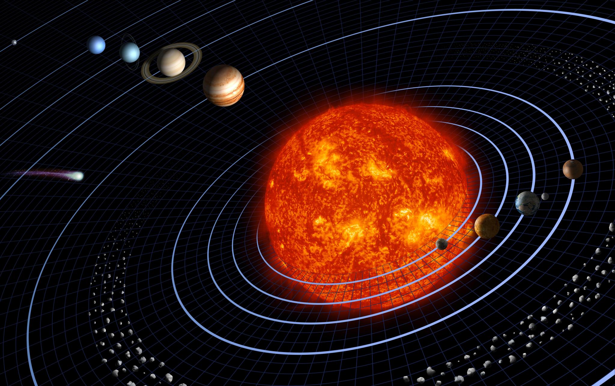 Concepto artístico de nuestro sistema solar.