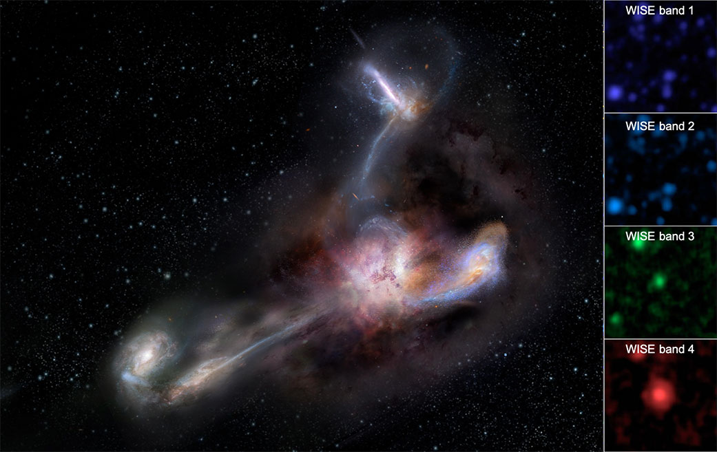 Artist's impression shows galaxy WISE J224607.55-052634.9
