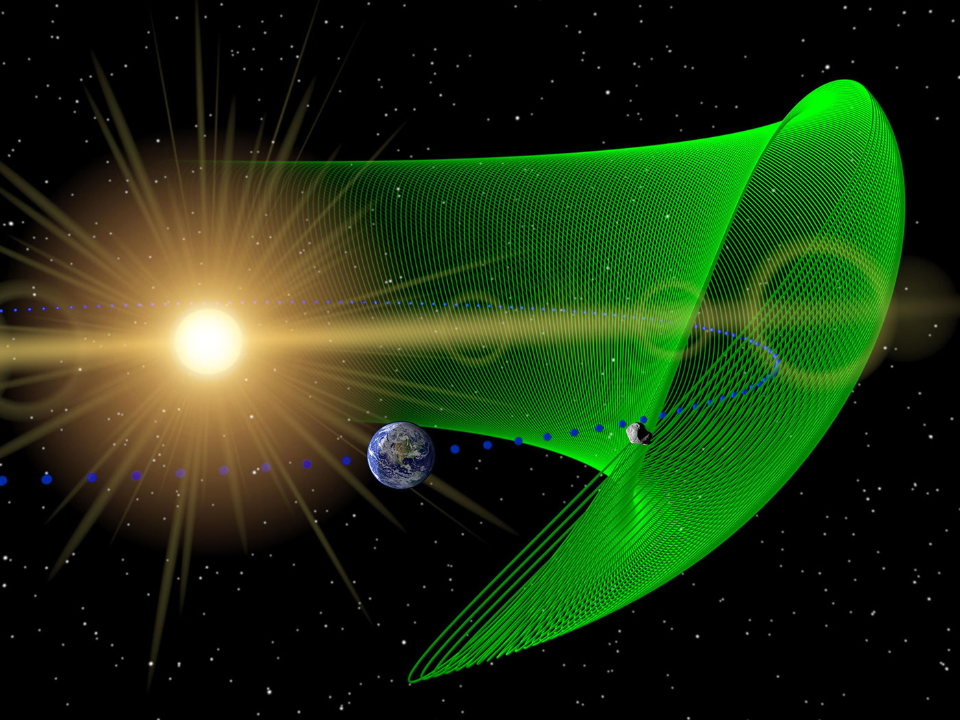 Artist's concept of an asteroid