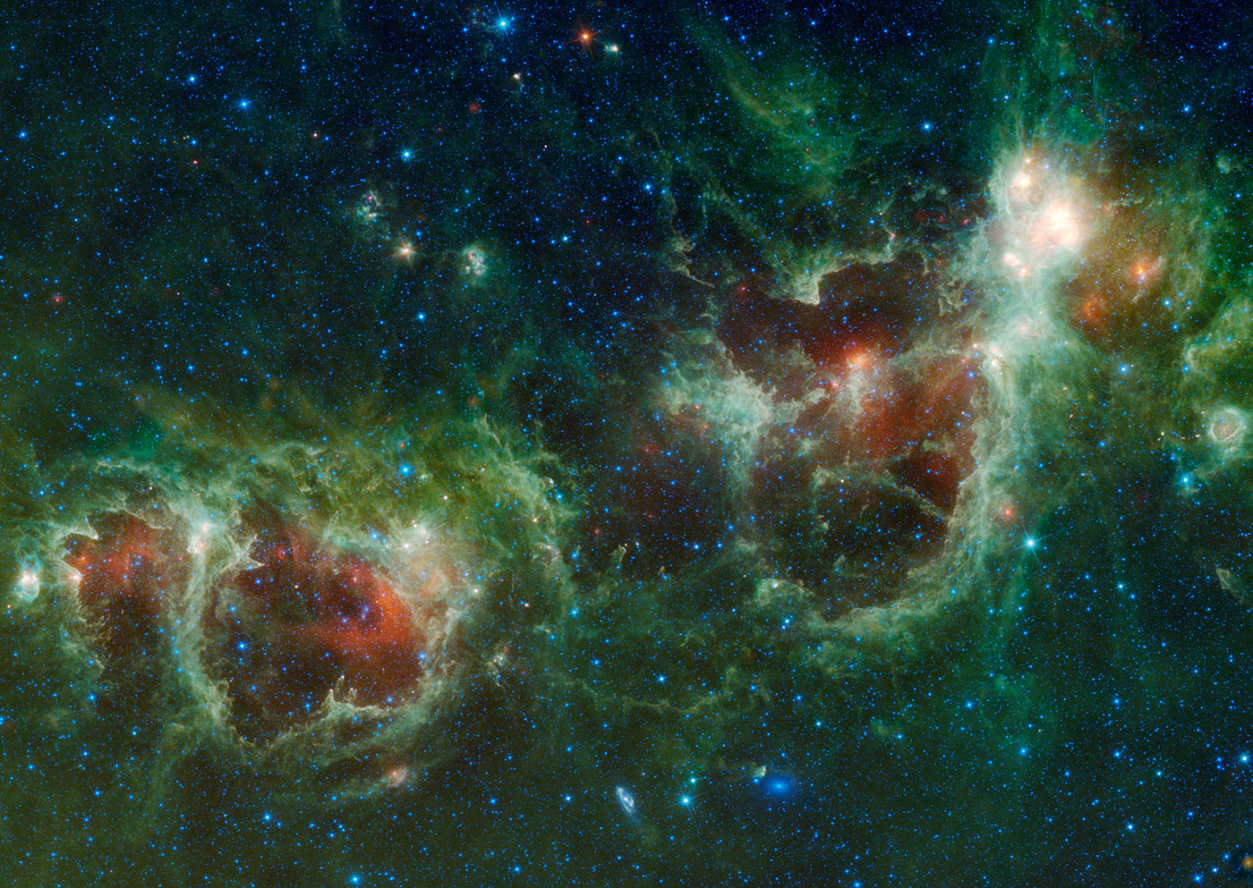 Heart (right) and Soul (left) nebulas 