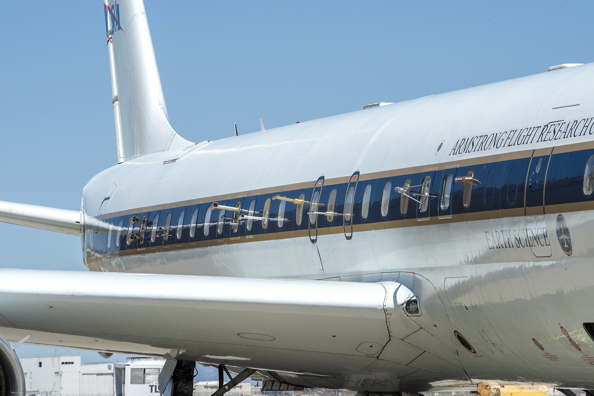 NASA’s DC-8 flying laboratory transported the FIREX-AQ crew and instruments.