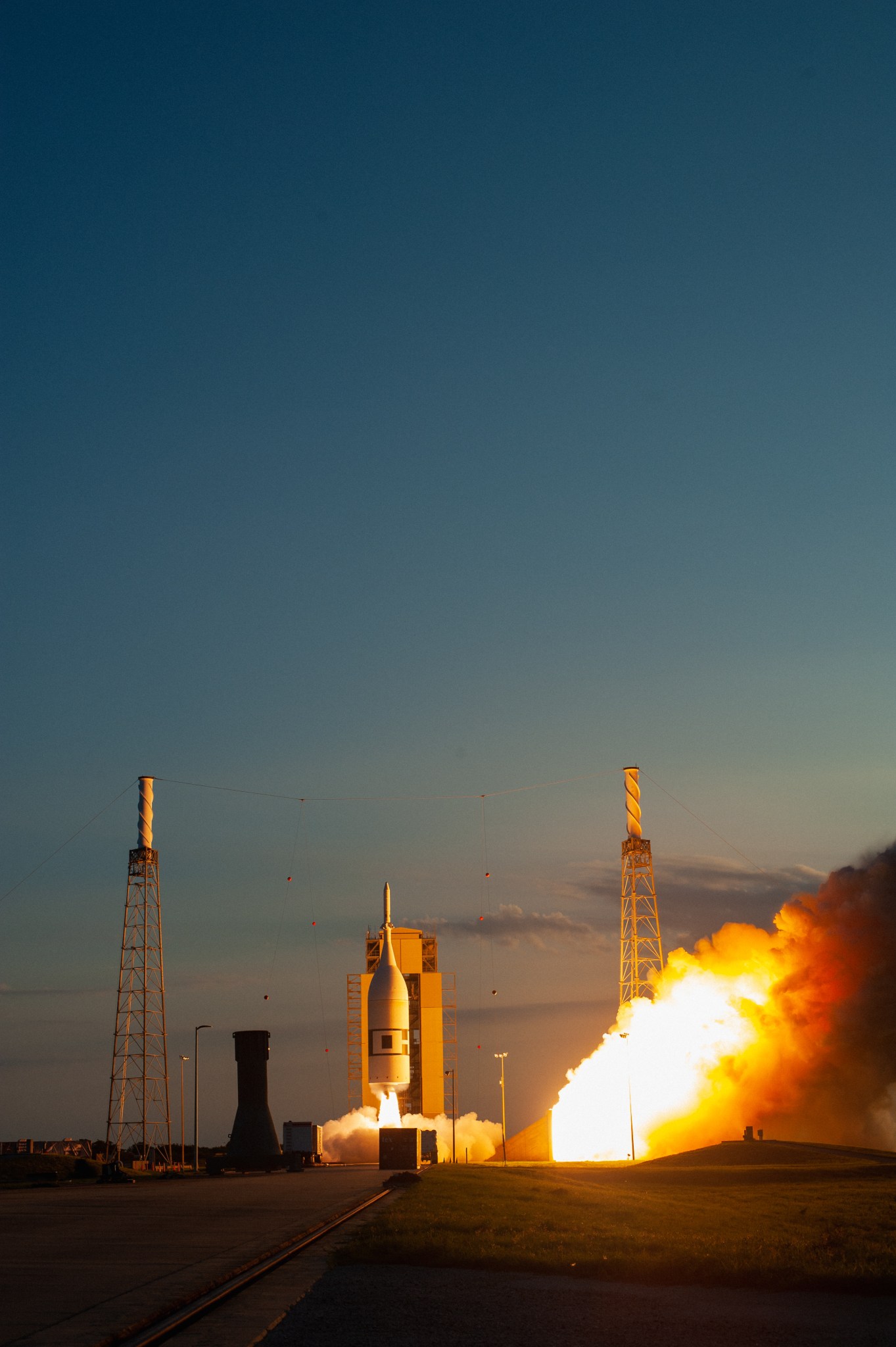 A Launch Abort System with a test version of Orion attached launches on NASA's Ascent Abort-2 on July 2, 2019.