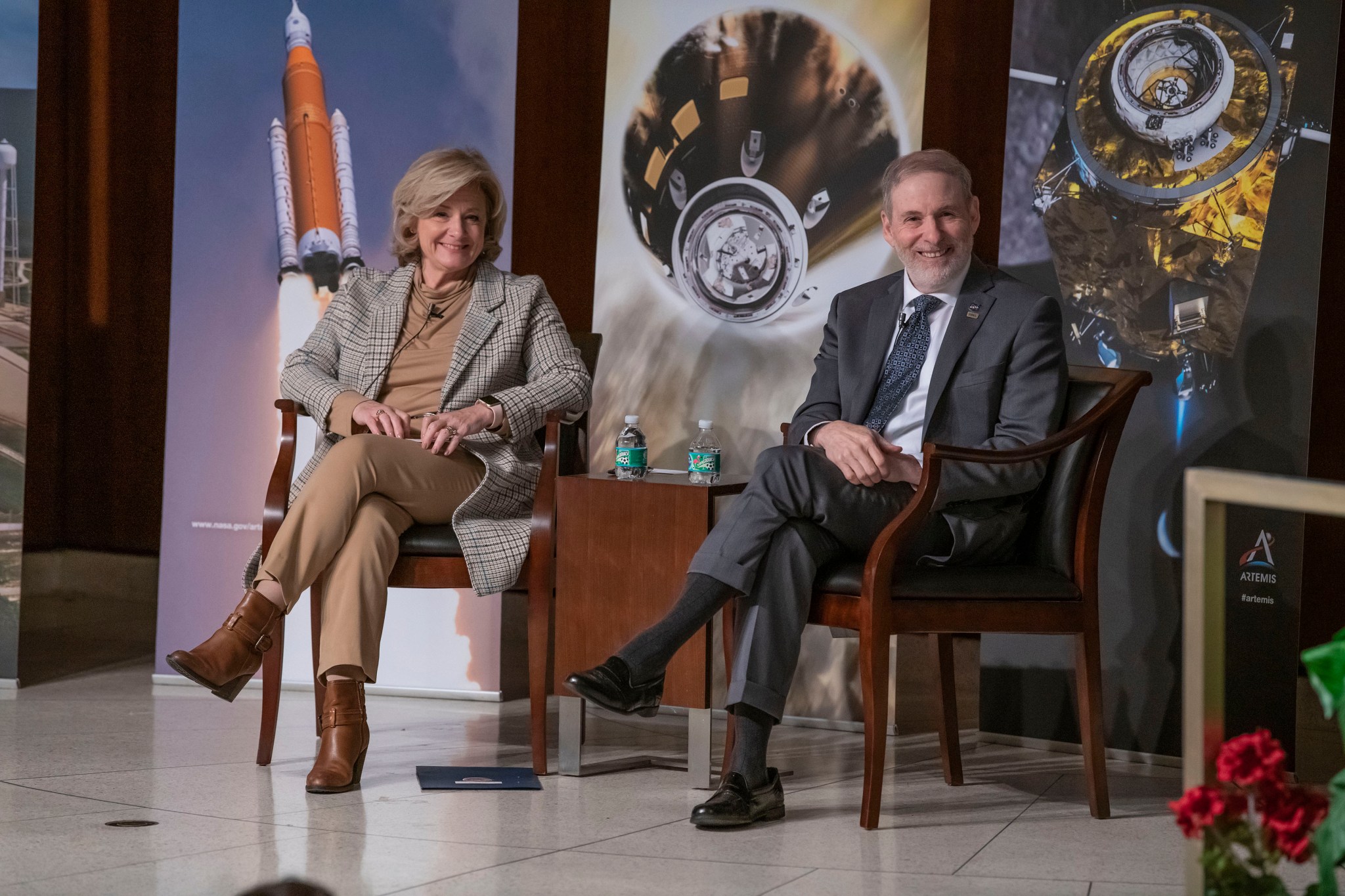 Douglas Loverro, NASA’s new associate administrator for the Human Exploration and Operations Mission Directorate, right.