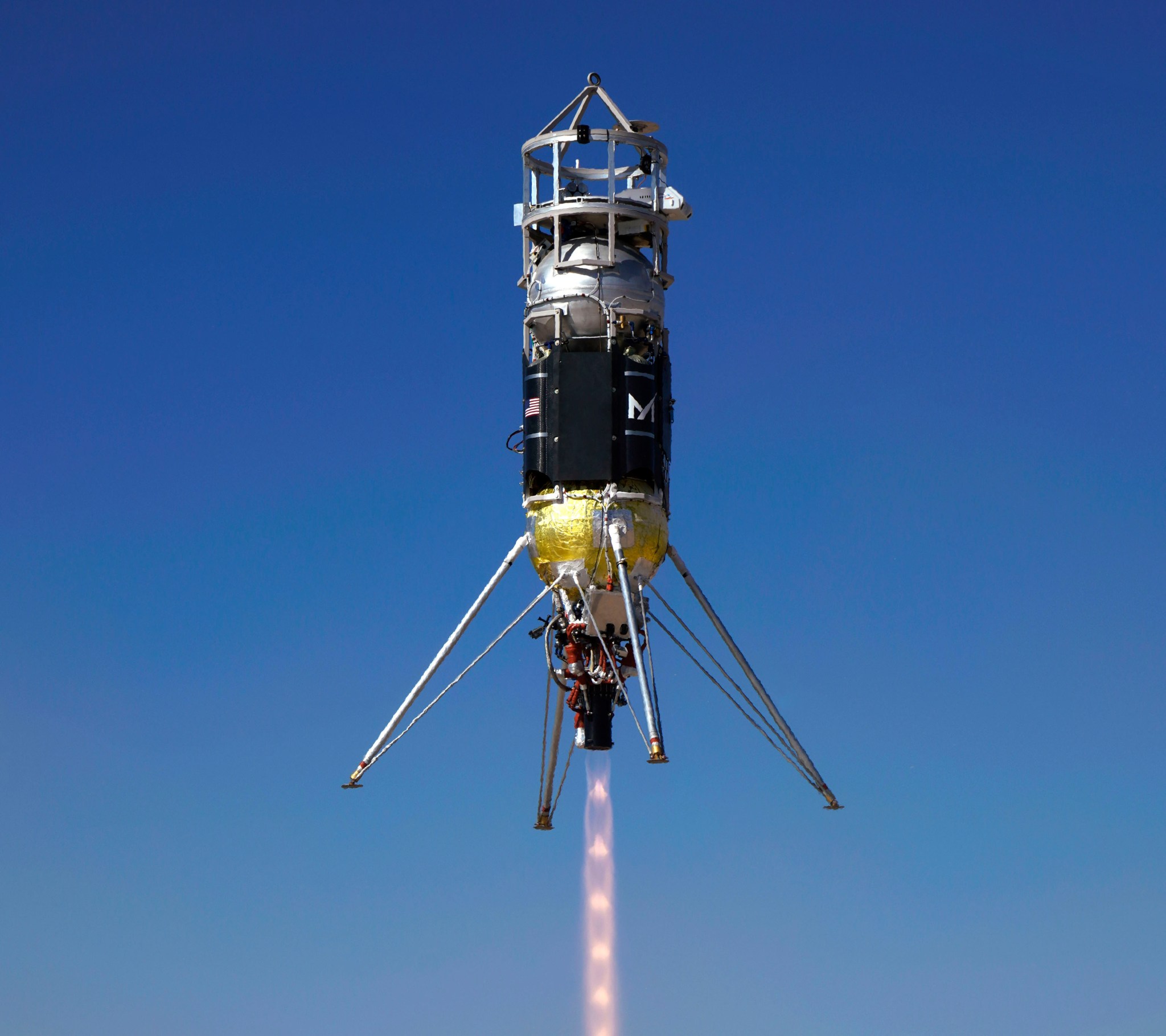 A terrain relative navigation system was tested on a Masten Space Systems Xodiac rocket.