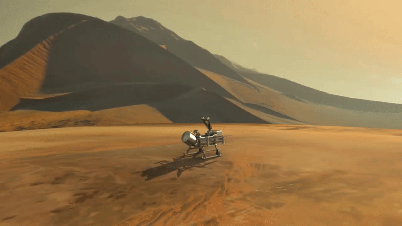 NASA's Dragonfly rotorcraft-lander animation