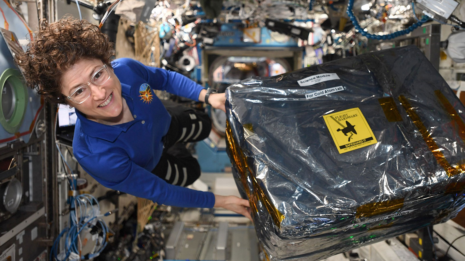 Atomic clock image with Astronaut