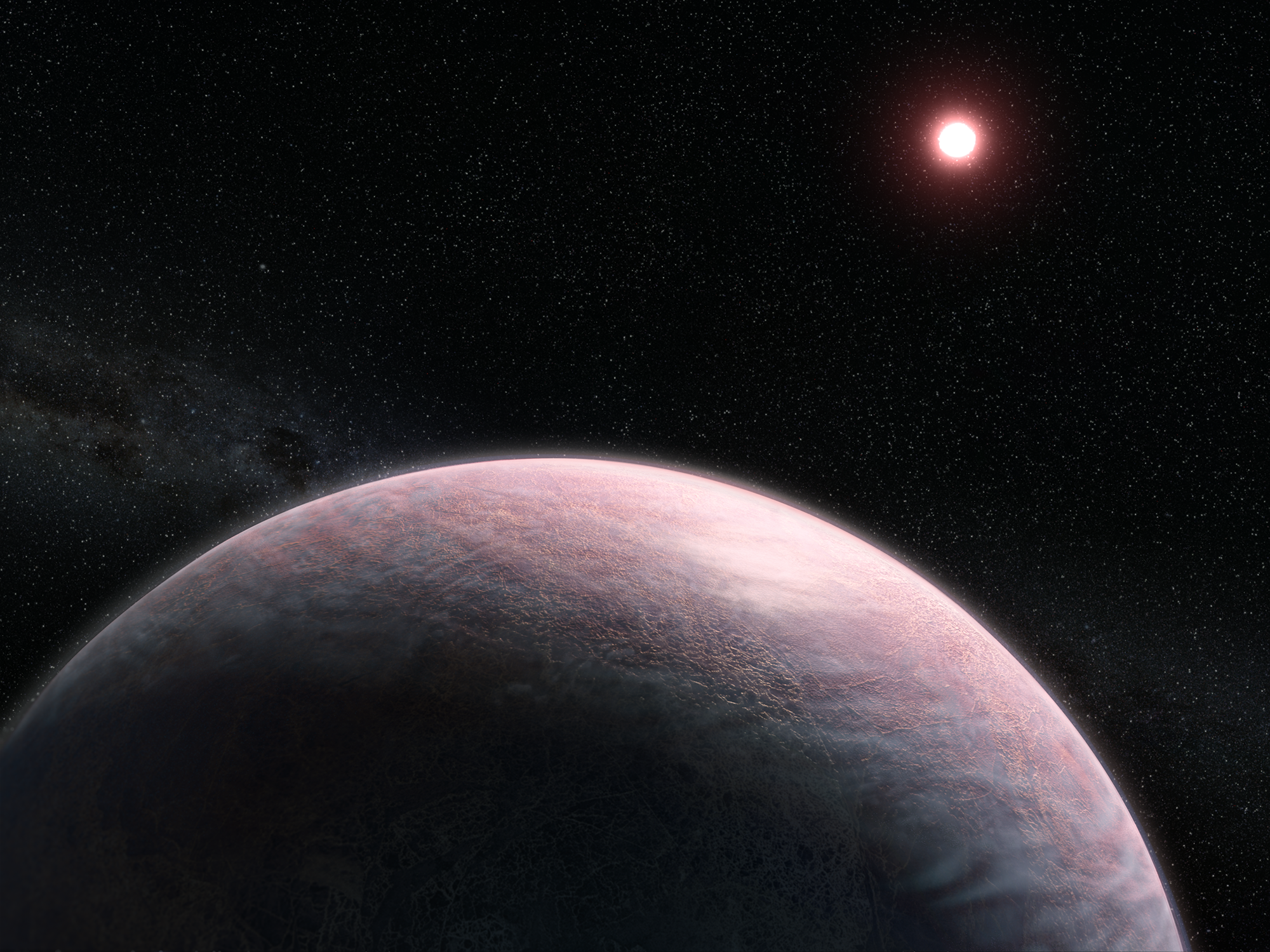 Artist's impression of a rocky exoplanet