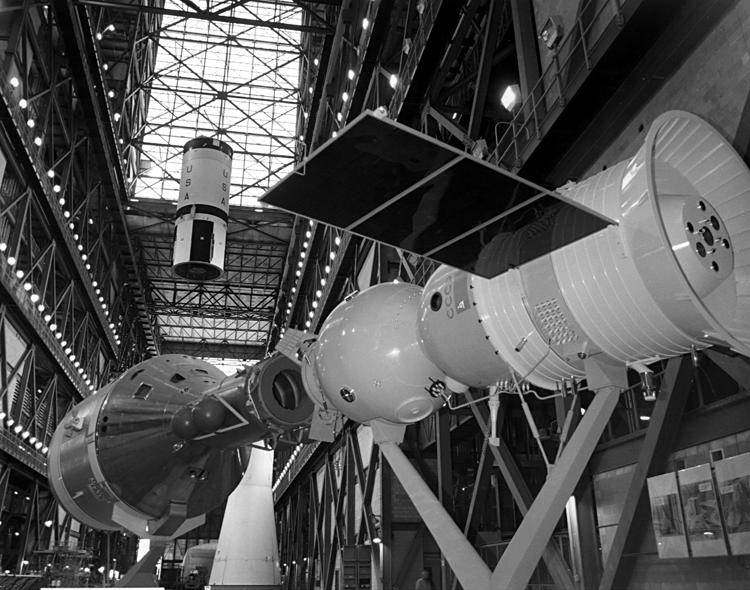 astp_model_in_vab_with_s-ivb_in_background_jan_14_1975