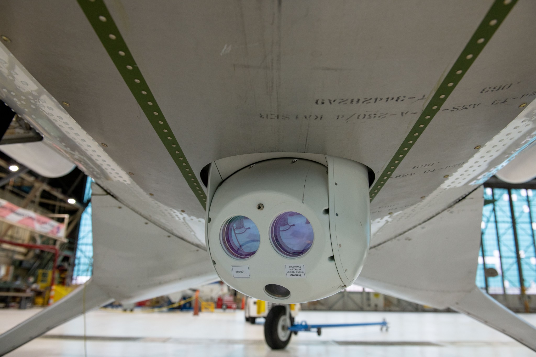 QKD Device shown from below as it is mounted on a Twin Otter research aircraft.