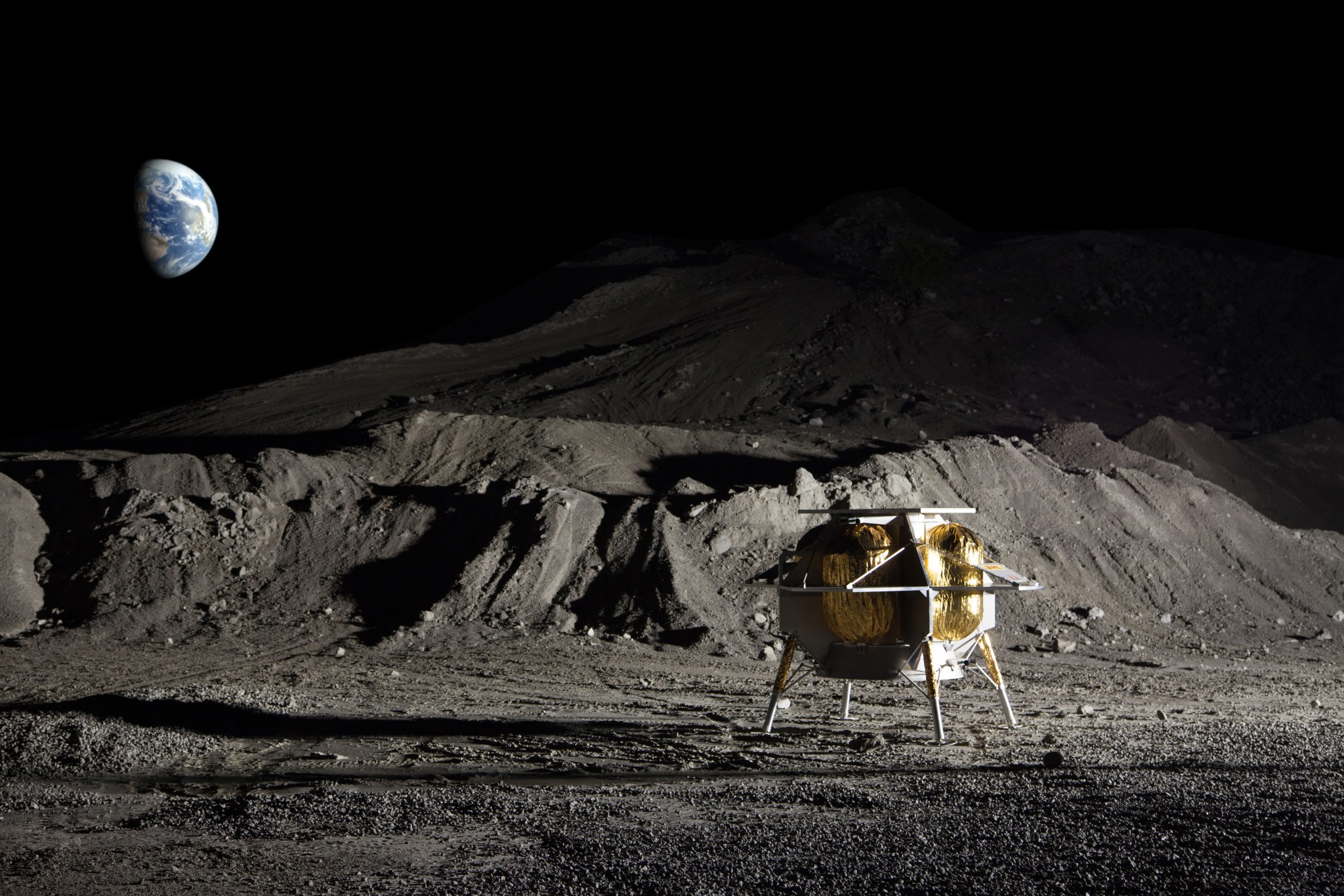 Concept image of Astrobotic Technology's Peregrine lunar lander