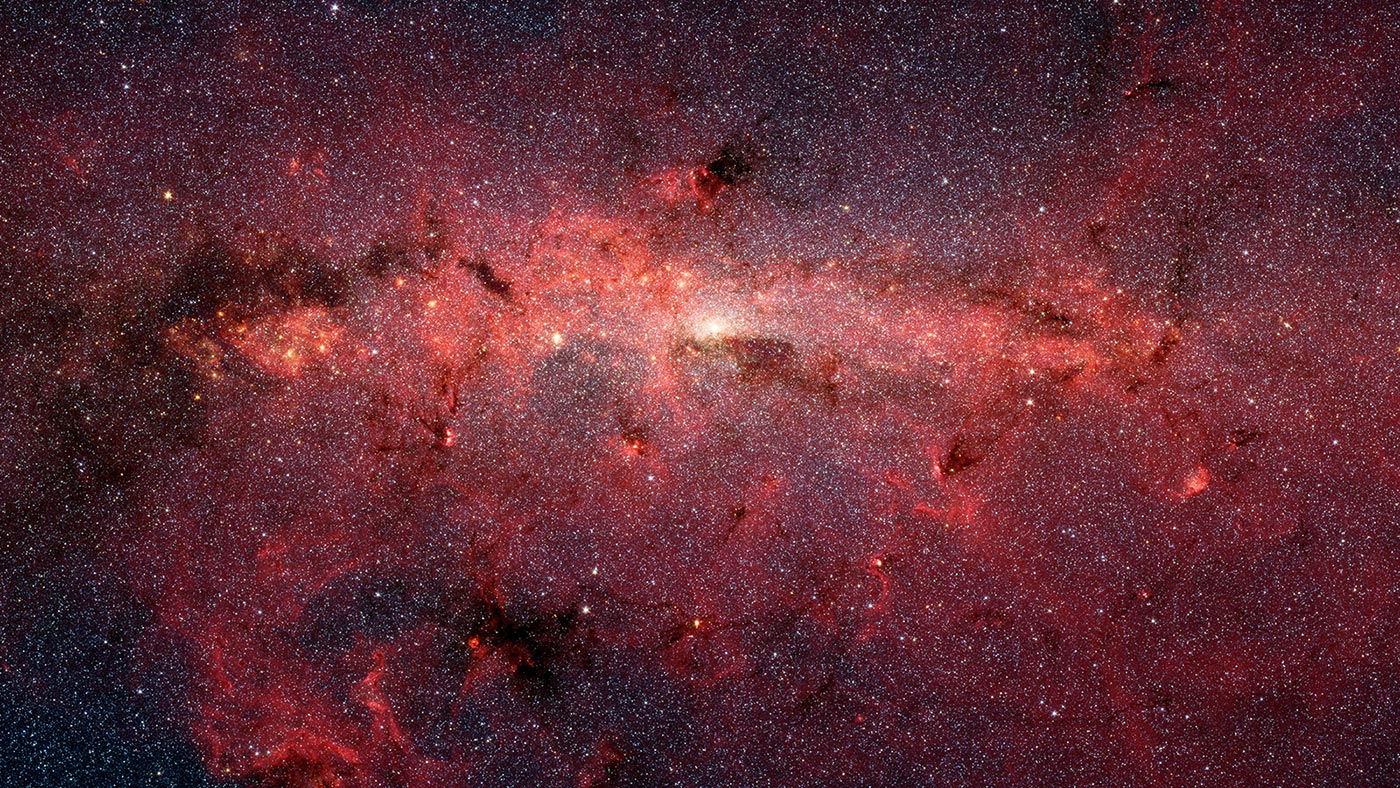 This image from NASA's Spitzer Space Telescope shows hundreds of thousands of star