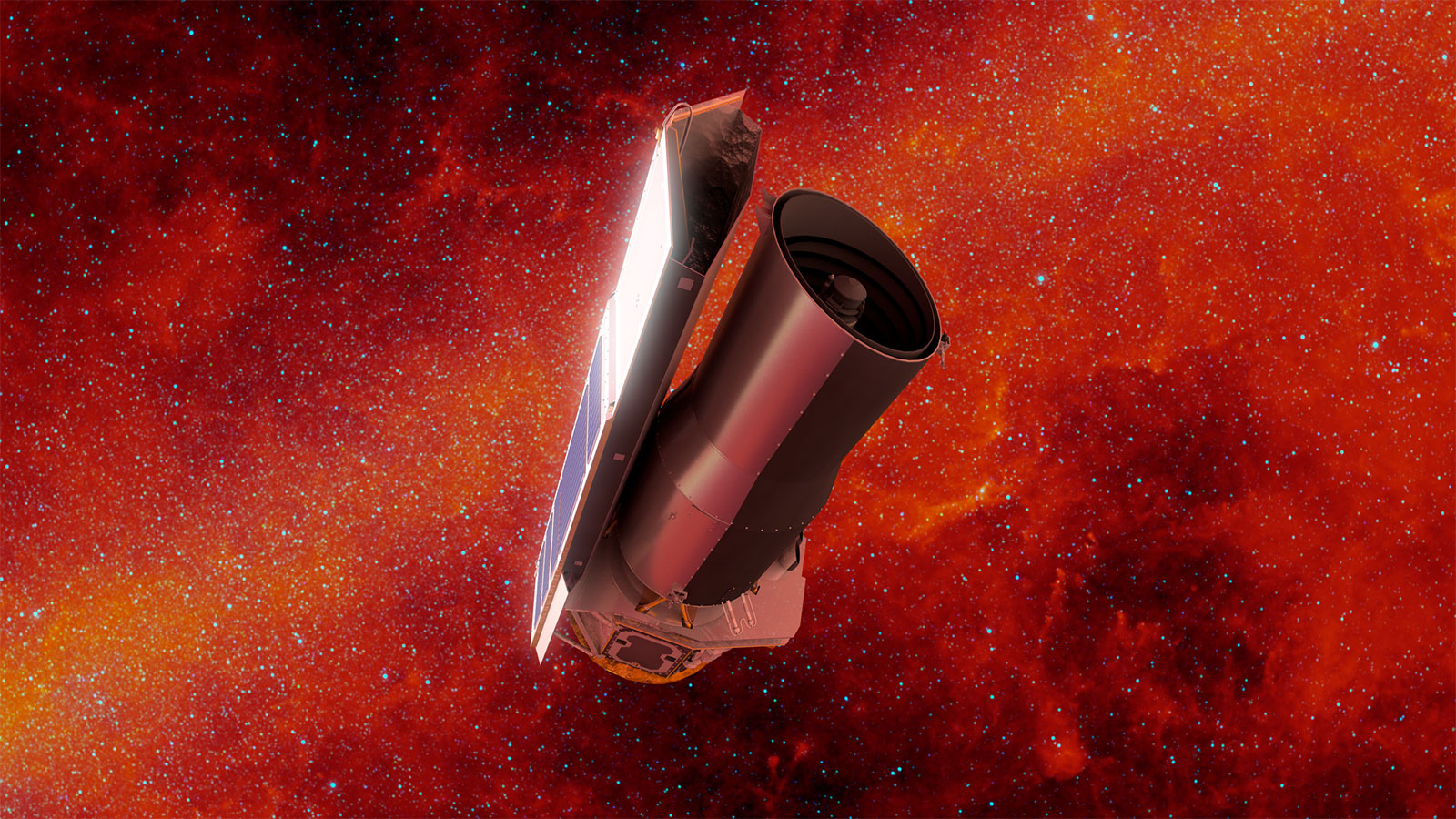 artist's rendering of NASA's Spitzer Space Telescope