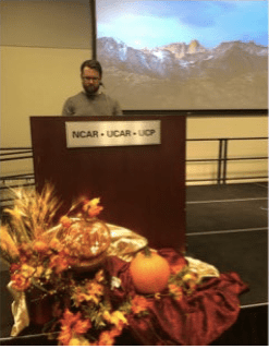 Erin Czech, Deputy PM, speaks at the ATom Science Team meeting in Boulder the week of 18 November 2019.