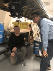 Peter Pantina and Lihua Li (EXRAD instrument) from GSFC at IMPACTS ER-2 integration.