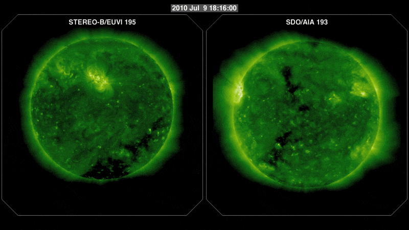 STEREO and SDO capture the same active region