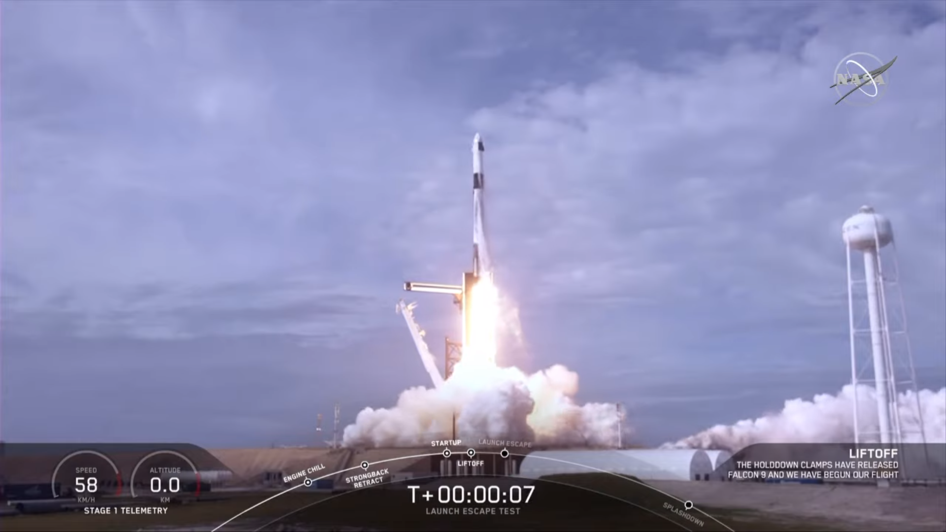 Liftoff of SpaceX's Crew Dragon from Launch Complex 39A at NASA’s Kennedy Space Center