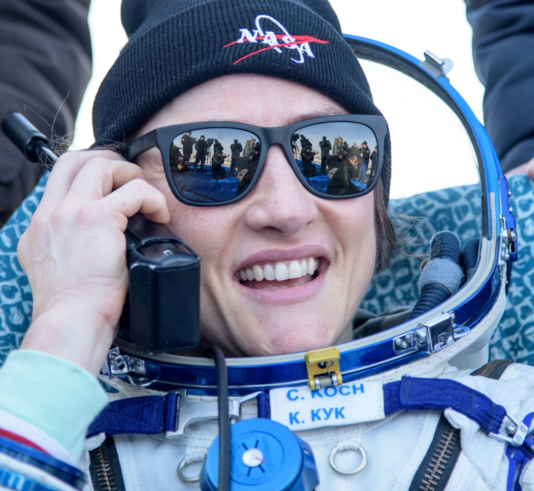 astronaut Christina Koch post-landing