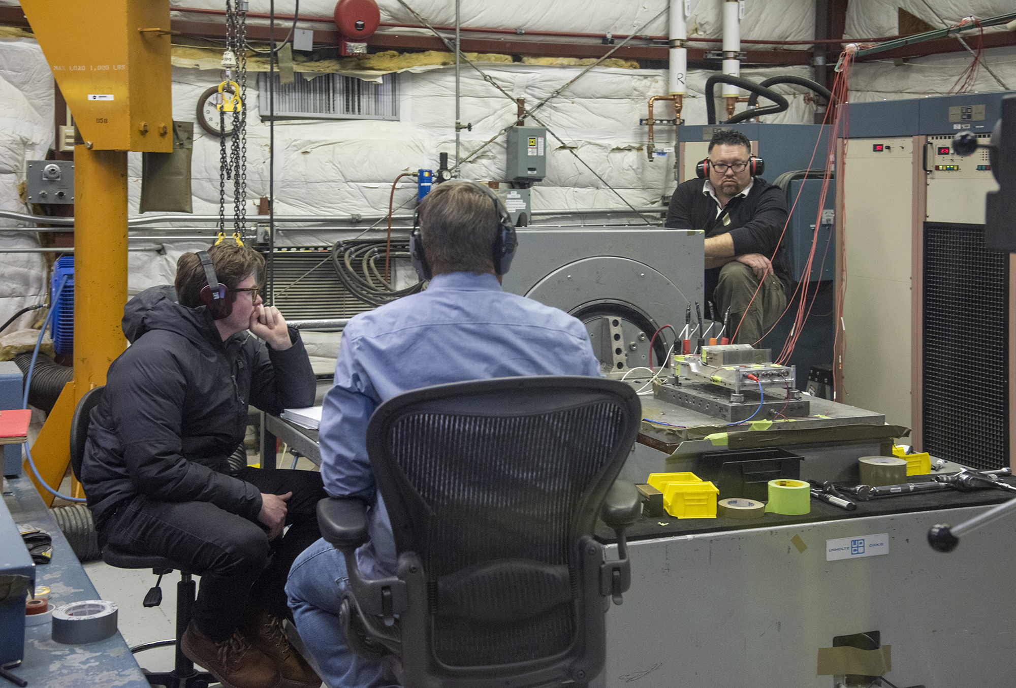 A cruise motor controller for the X-57 Maxwell, NASA?s first all-electric X-plane, undergoes vibration testing at AFRC.