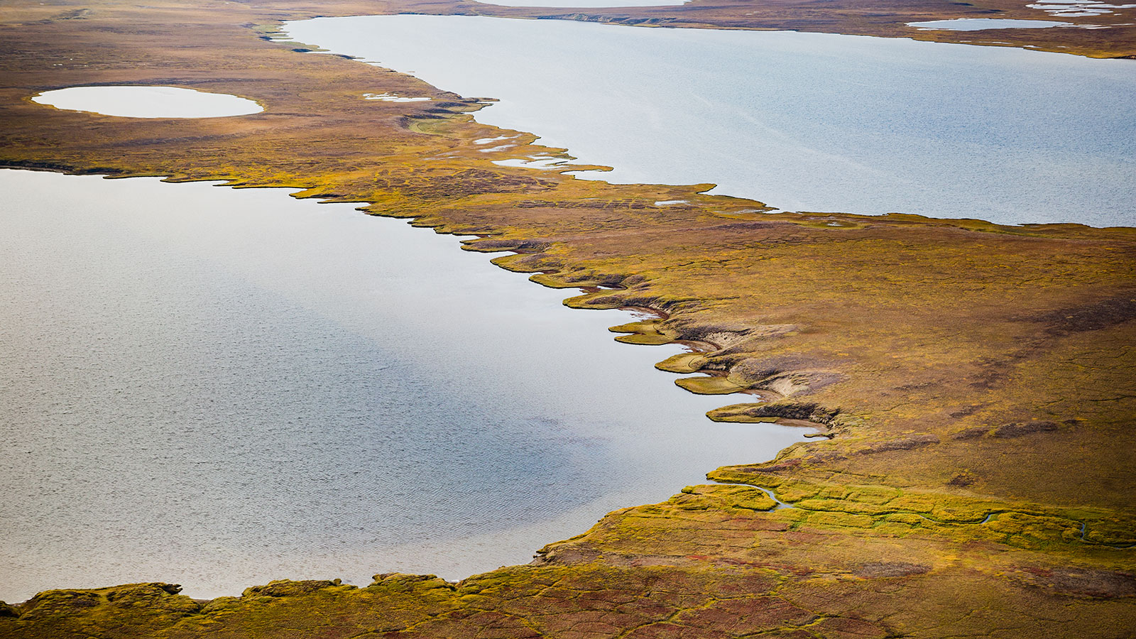 Thermokarst lake in Alaska