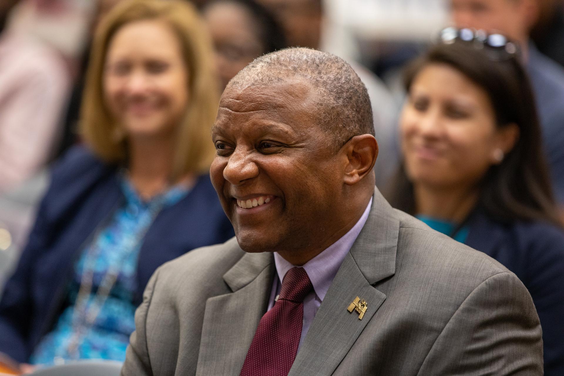 Kelvin Manning, Kennedy Space Center’s associate director, technical, attends the Black History Month event on Feb. 18, 2020.