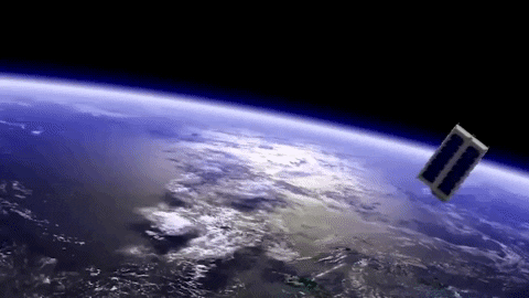 Gif image of CubeSats being deployed