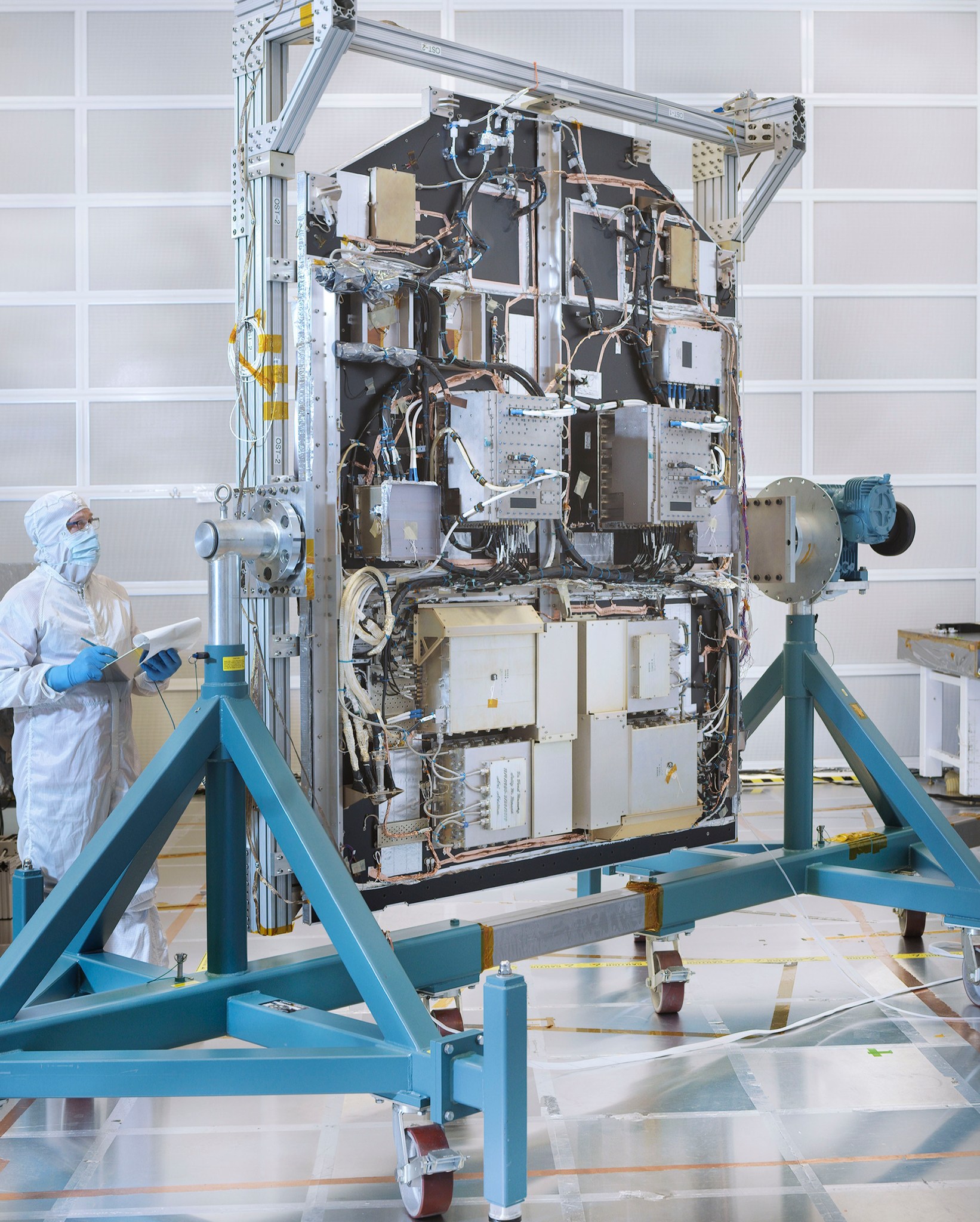 LCRD space switching unit in a clean room at NASA Goddard