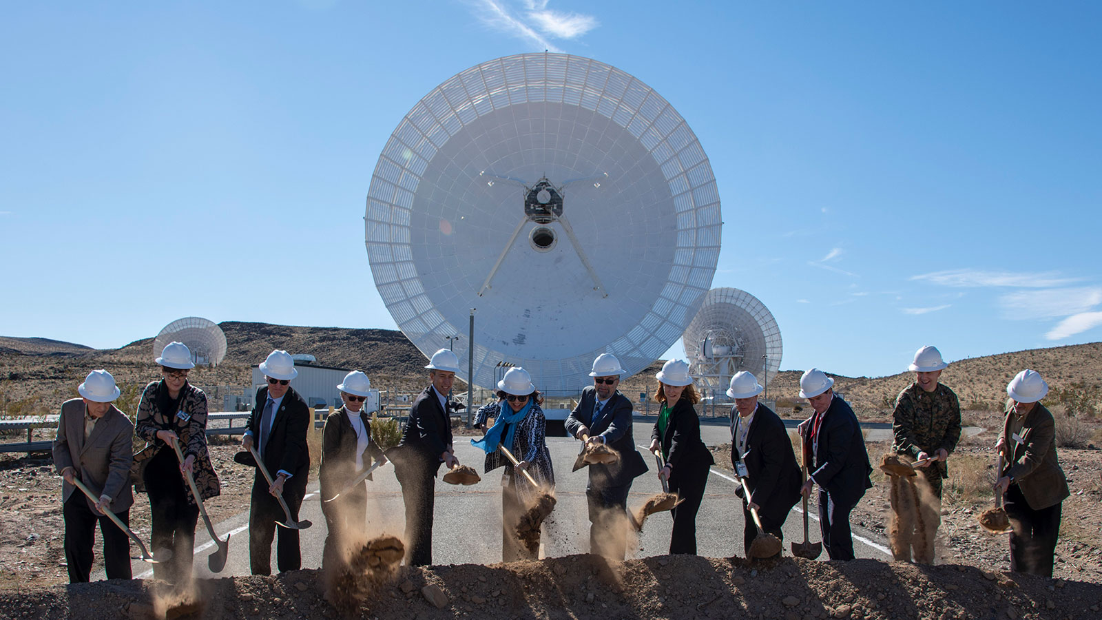 On Feb. 11, 2020, NASA, JPL, military and local officials broke ground in Goldstone, California