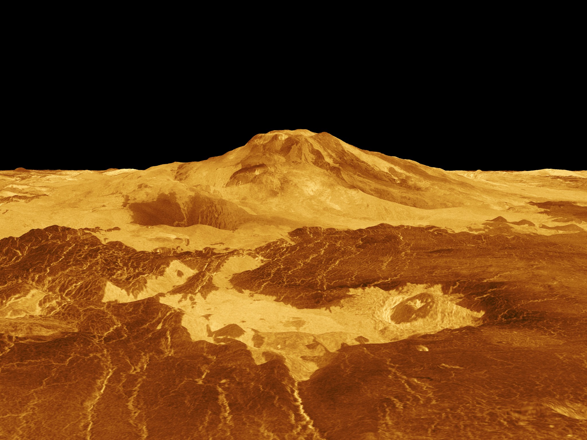 Image of Maat Mons on Venus