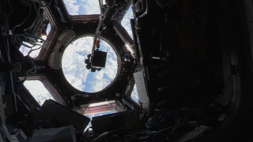 animated gif of the earth as seen from cupola window