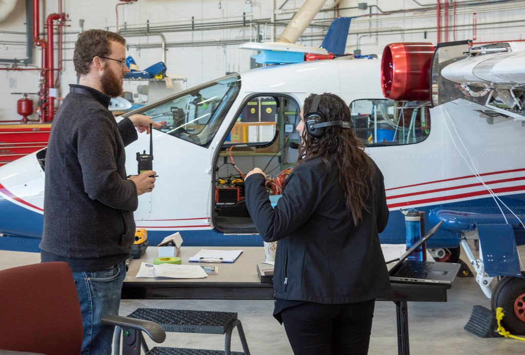 Crew Prepares X-57 for Telemetry Testing