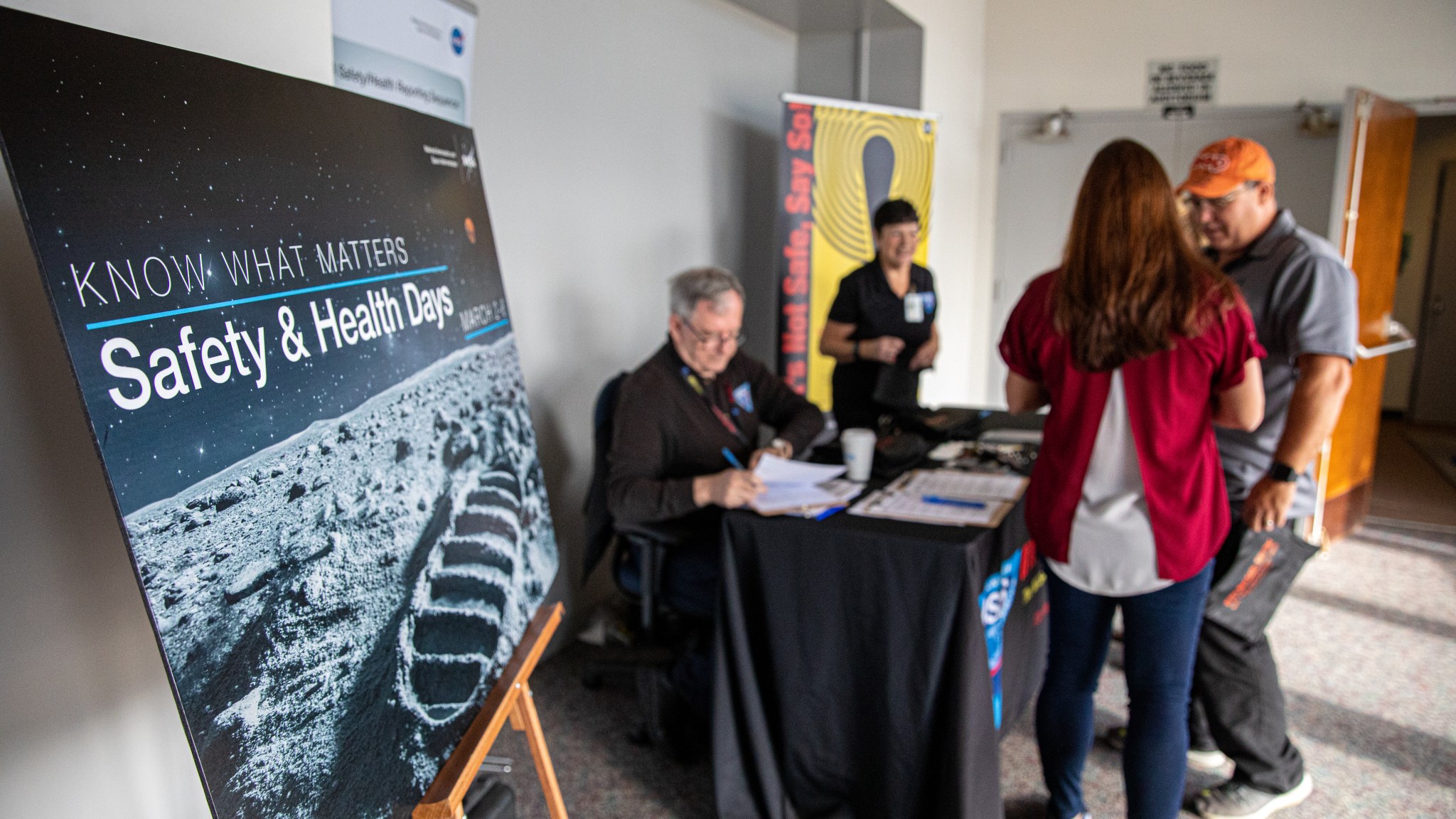 NASA Kennedy Space Center employees learn about safety on March 4, 2020, during the center's annual Safety and Health Days.
